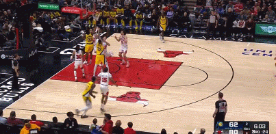 这是要花了！基迪反击轻松反篮&随后帅气捋了下头发 公牛领先20分